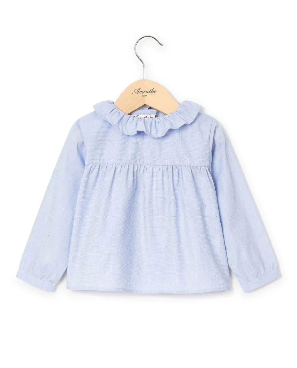 Acanthe Blouse col volanté ciel filàfilciel Shop