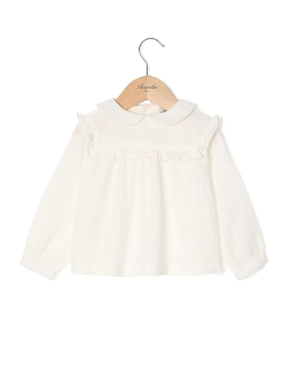 Acanthe Blouse gaze de coton écru Ecru Cheap