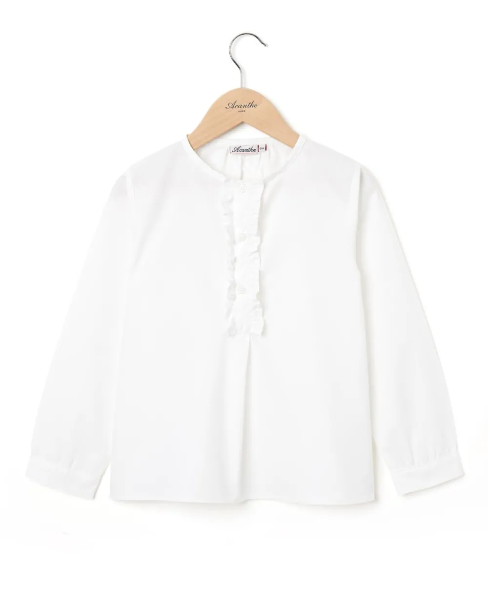 Acanthe Blouse volant devant Blanc Sale