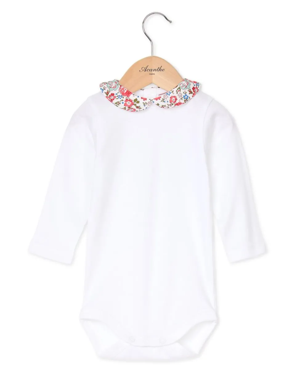 Acanthe Body blanc col claudine en tissu Liberty Felicite blanc/LibertyFelicite Cheap