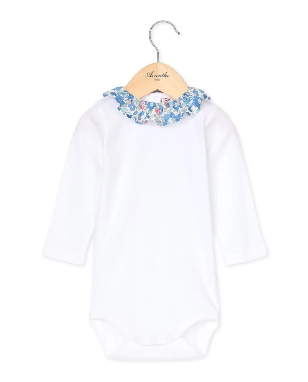 Acanthe Body blanc col volanté en tissu Liberty Betsy blanc/LibertyBetsy Flash Sale