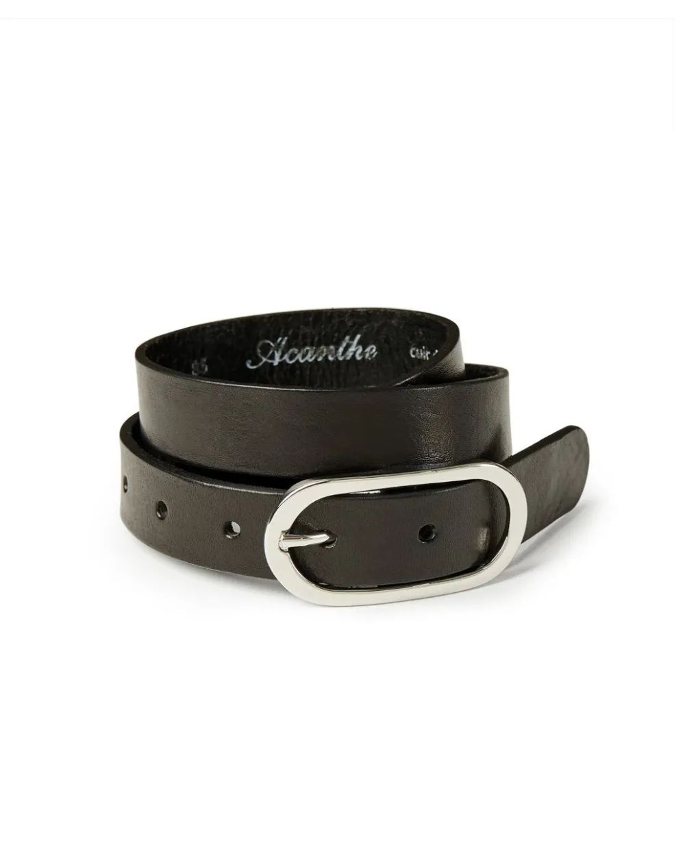 Acanthe Ceinture fine cuir Noir Online