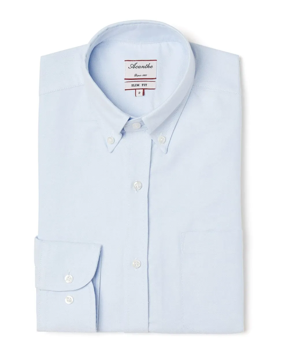 Acanthe Chemise ajustée col boutonné oxford ciel OxfordcielN1 Clearance