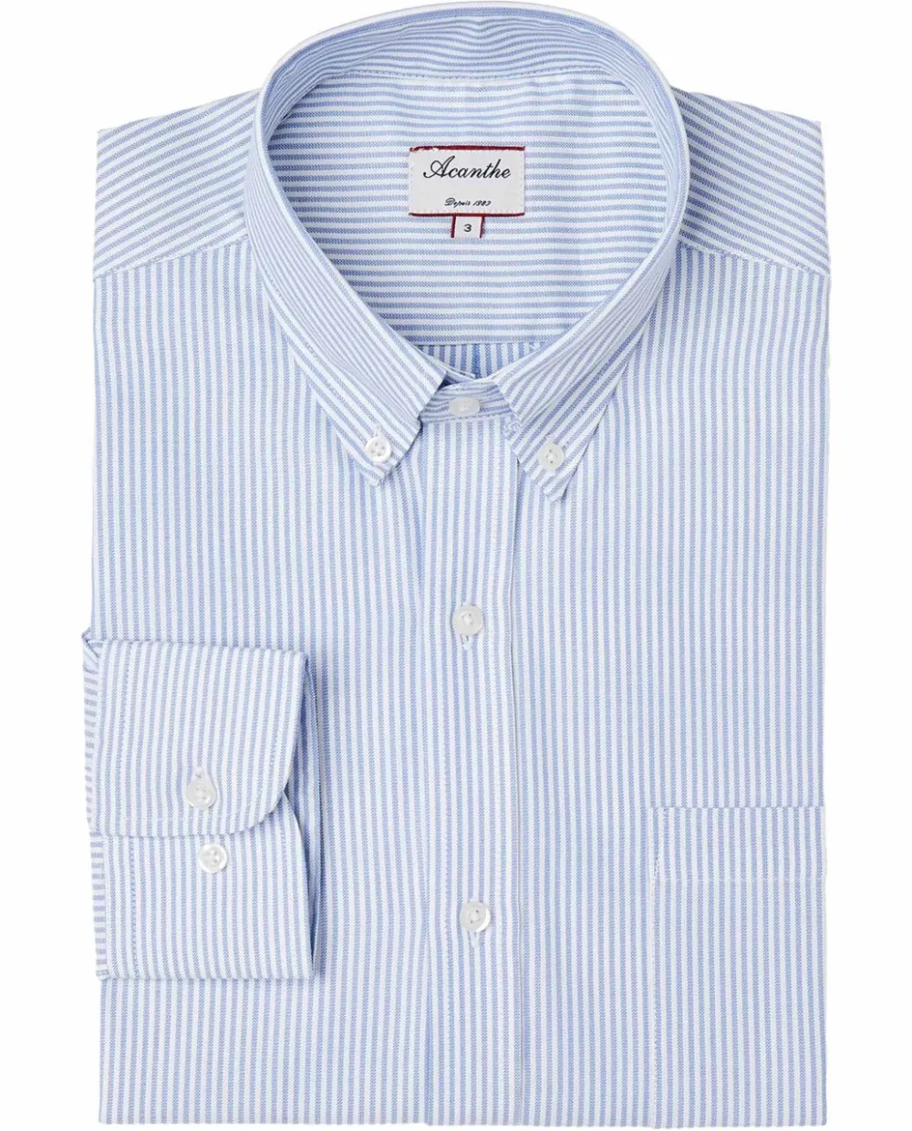 Acanthe Chemise regular col boutonné oxford rayé OxfordrayécielN8 Best Sale