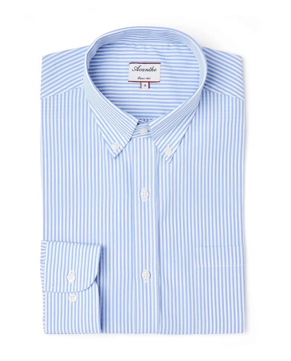 Acanthe Chemise regular col boutonné rayures bleu RayurebleuN19 Flash Sale