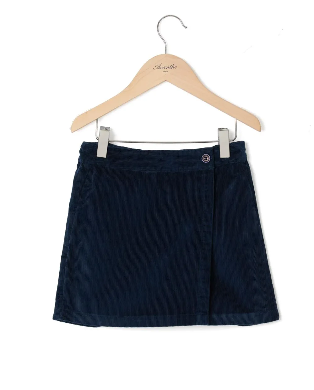 Acanthe Jupe short velours Marine Shop