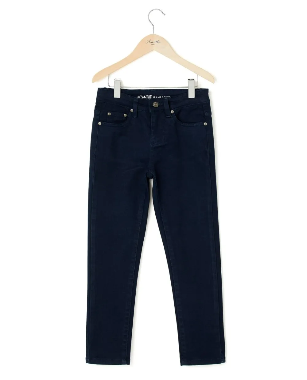 Acanthe Pantalon 5 poches coton strech garçon Marine Clearance