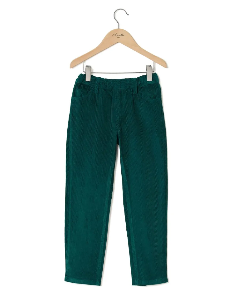 Acanthe Pantalon élastiqué velours Vert Flash Sale