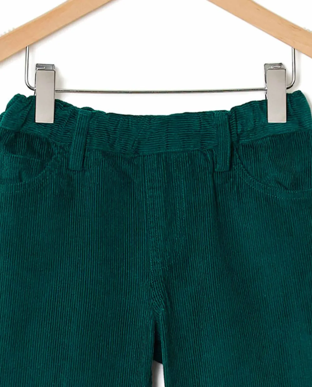 Acanthe Pantalon élastiqué velours Vert Flash Sale