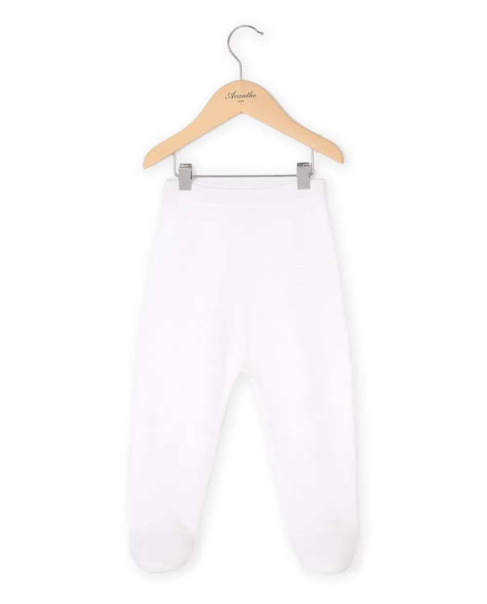 Acanthe Pantalon point mousse avec pieds Blanc Hot