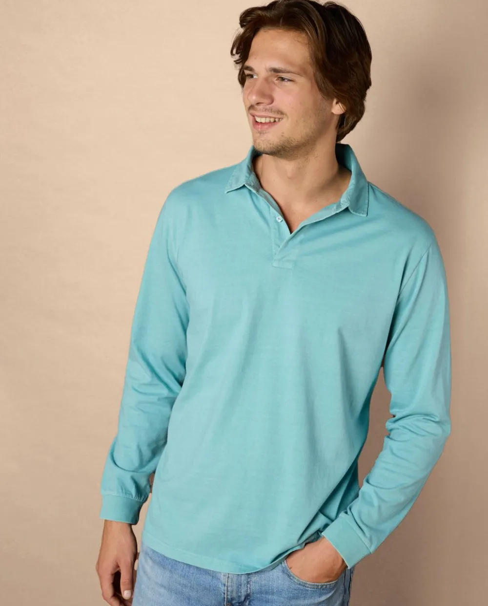 Acanthe Polo col jersey Vert Outlet