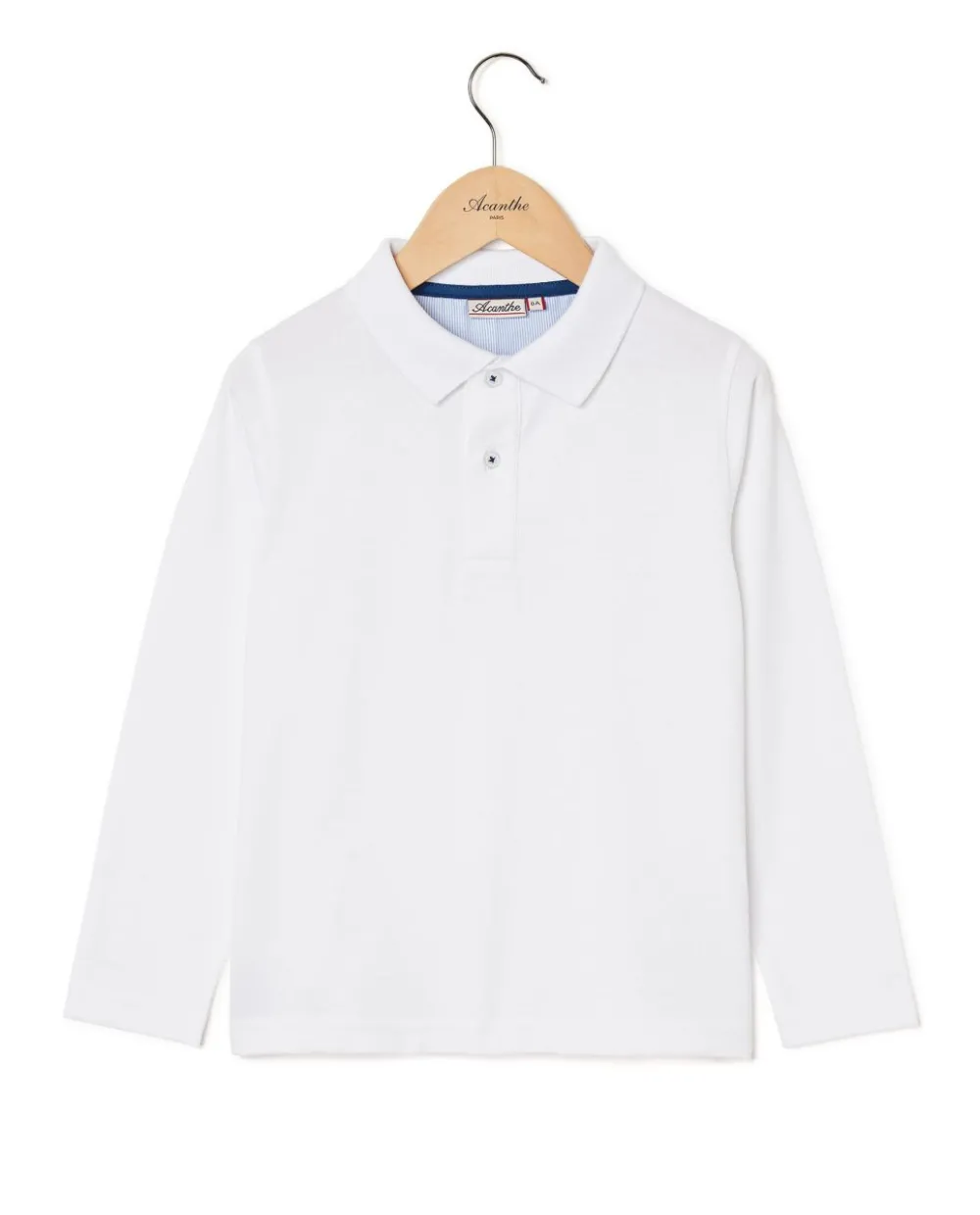 Acanthe Polo jersey manches longues Blanc Fashion