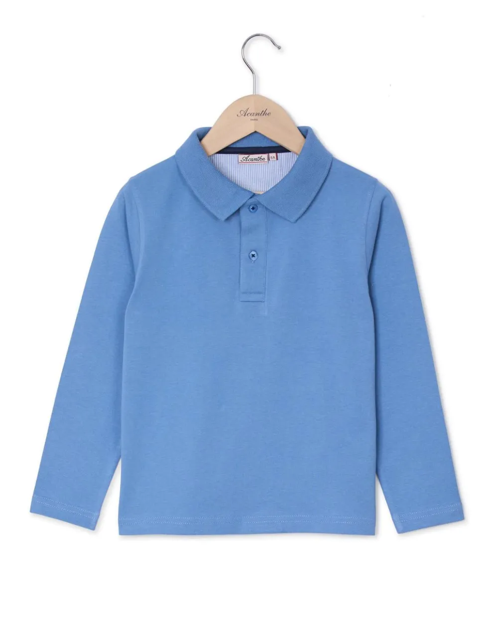 Acanthe Polo jersey manches longues Bleu Outlet