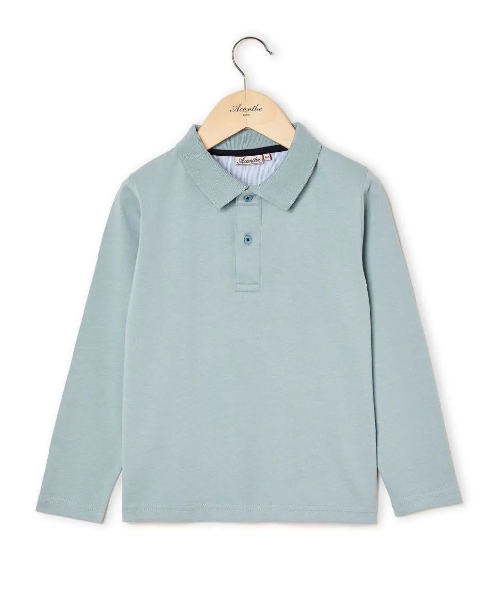 Acanthe Polo jersey manches longues vert d'eau vertd'eau Store