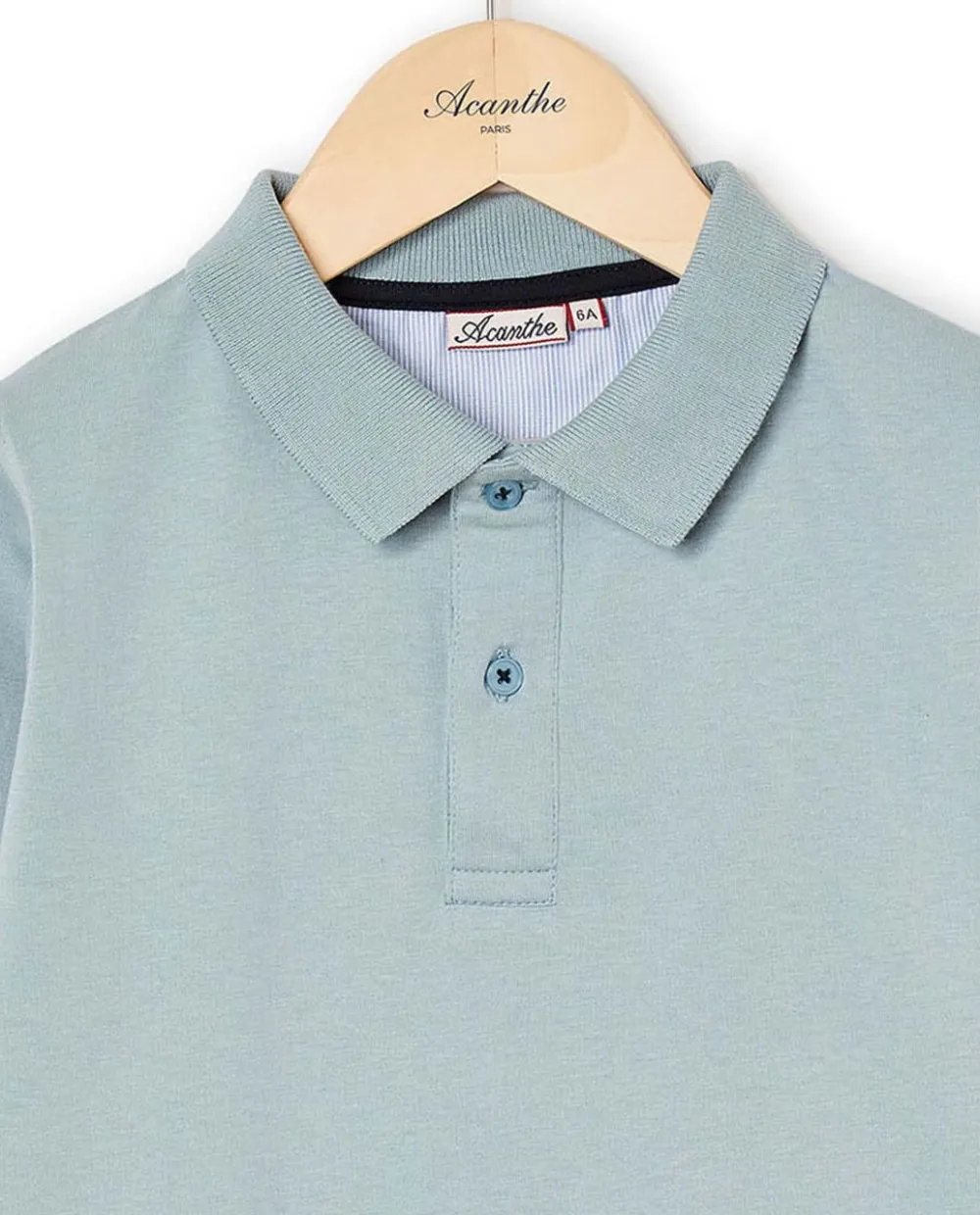 Acanthe Polo jersey manches longues vert d'eau vertd'eau Store