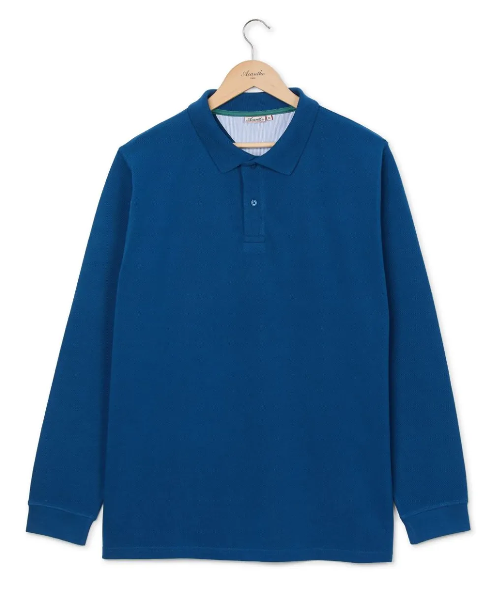 Acanthe Polo piqué manches longues bleu foncé bleufoncé Online