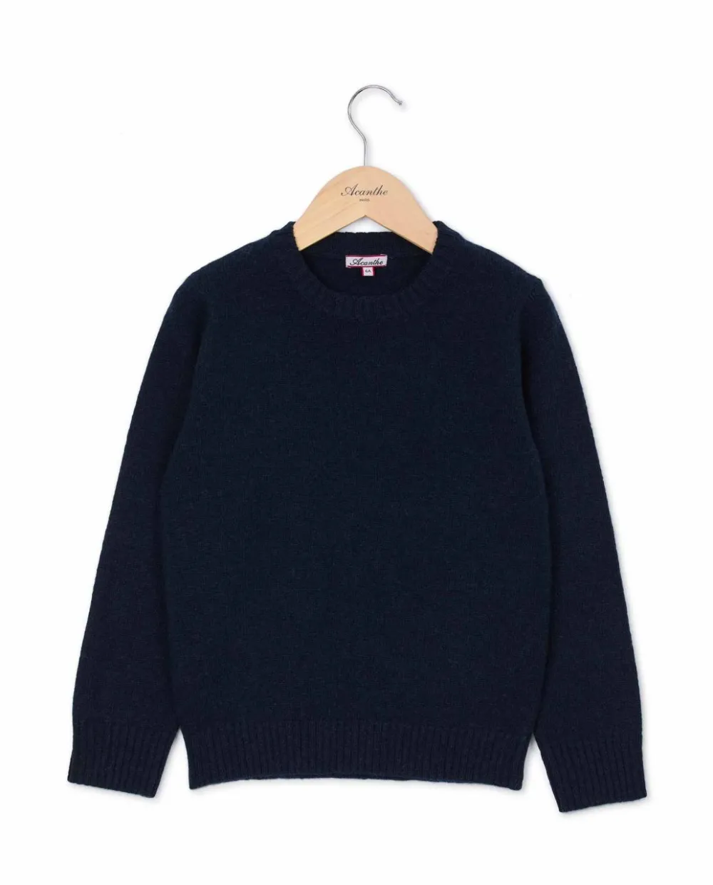 Acanthe Pull col rond 100% lambswool Marine Discount