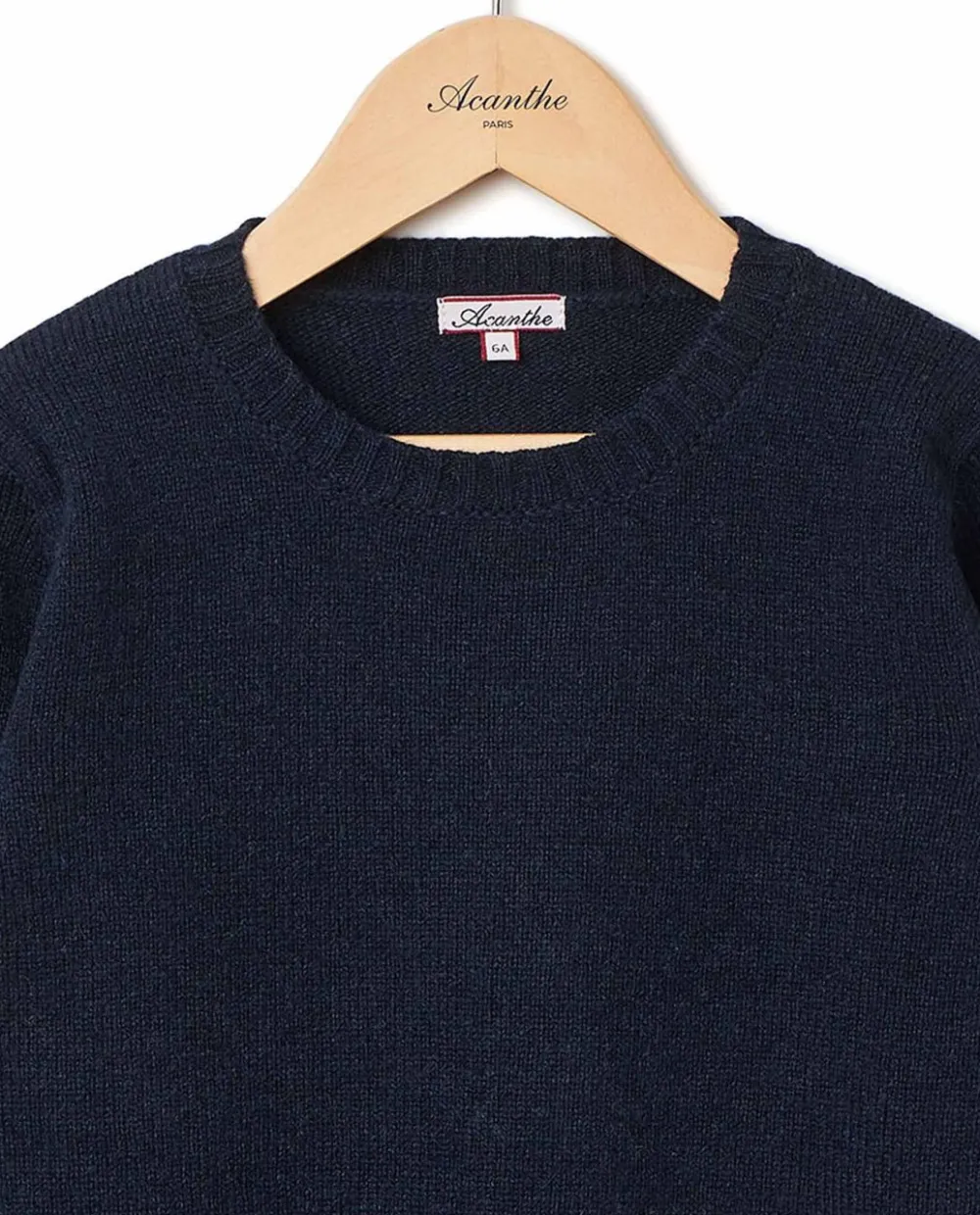 Acanthe Pull col rond 100% lambswool Marine Shop