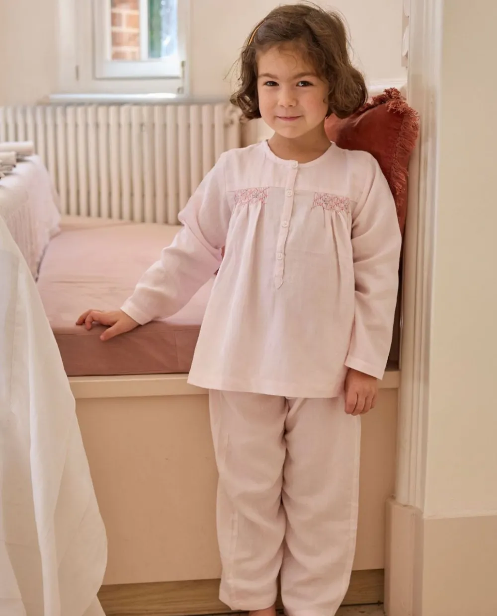 Acanthe Pyjama smocké chevron rose Chevronrose Cheap